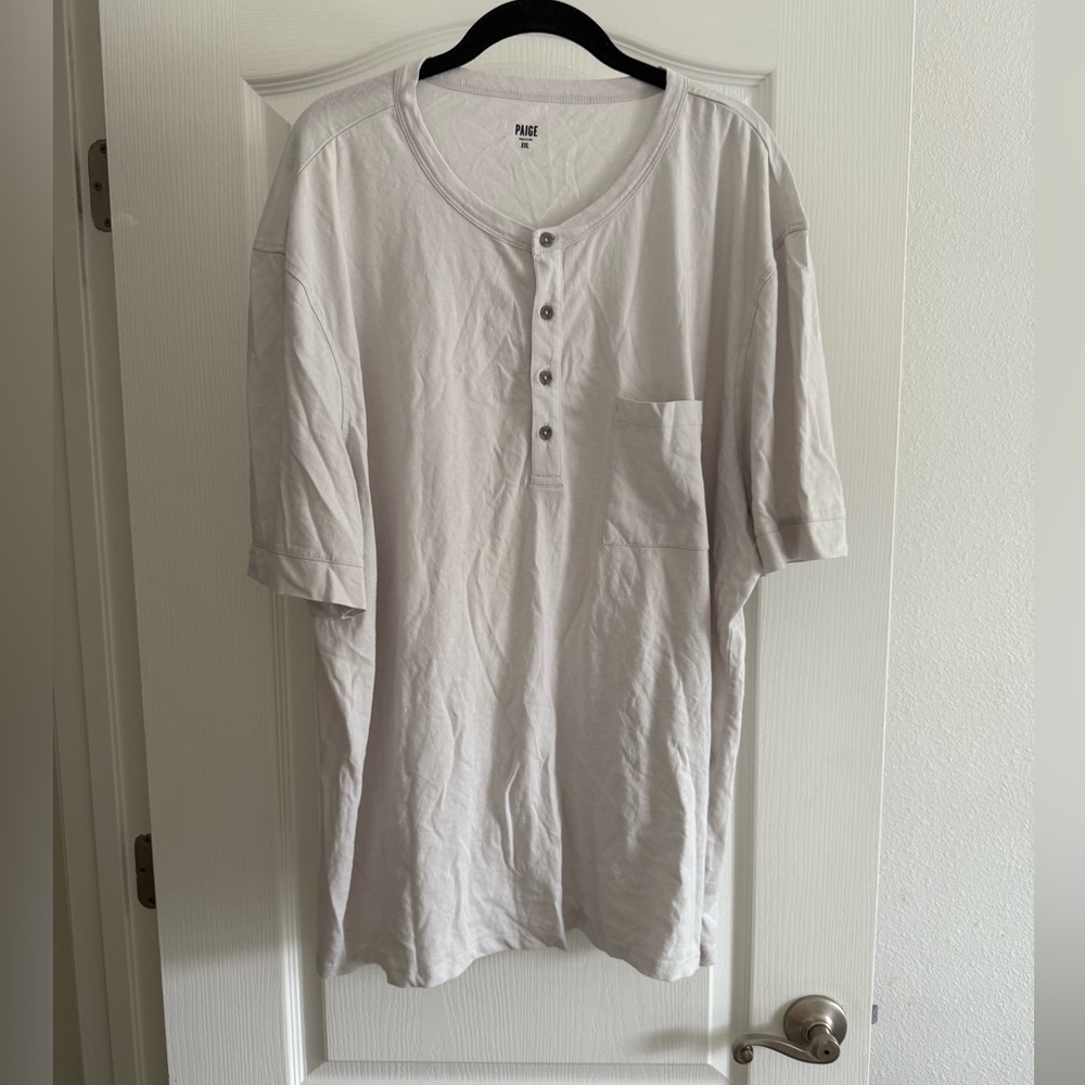 Paige Pocket Henley Tee SZ XXL